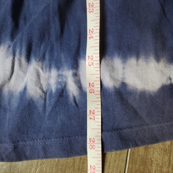 Greater Good Women's Navy Blue and White Tie-Dye Crochet Tank Top Size Large - Picture 12 of 16